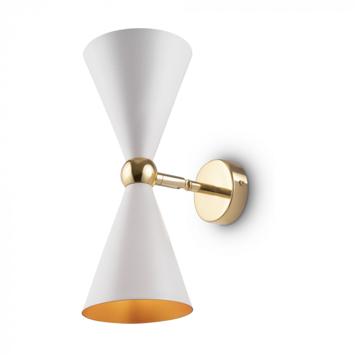 Aplica Maytoni Vesper MOD108WL-02WG E14 2x40W -  Metal White/Gold IP20 [3]