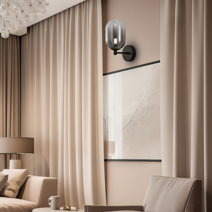 Aplică Milagro Alias  1xG9 max 8W   230V/50Hz Black Metal & Sticla IP20 [3]