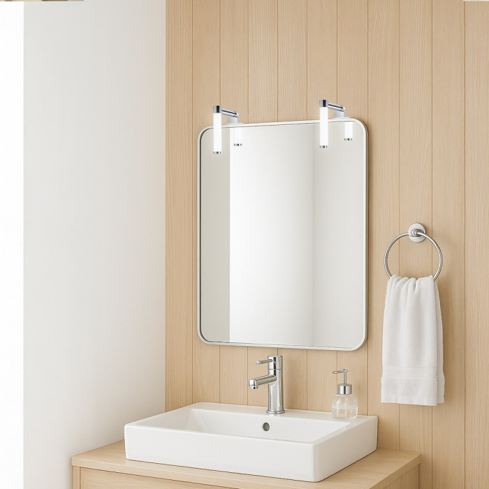 Aplica Milagro Apa mini LED 4W 340m 4000K 230V Crom Plastic IP44 [4]