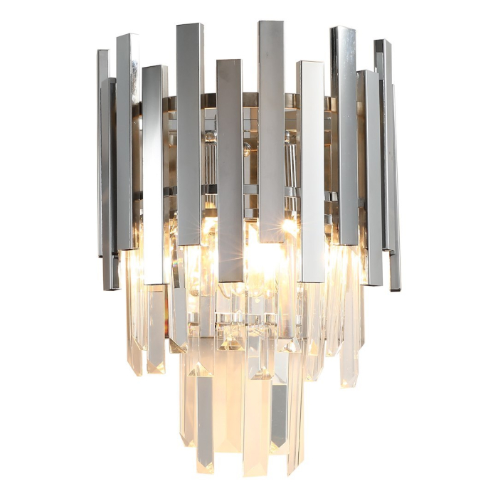 Aplică Milagro Aspen  2xE14 40W   230V/50Hz Chrome Metal & Cristal IP20 [2]
