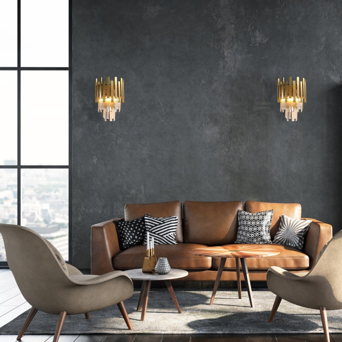 Aplică Milagro Aspen  2xE14 40W   230V/50Hz Gold Metal & Cristal IP20 [5]