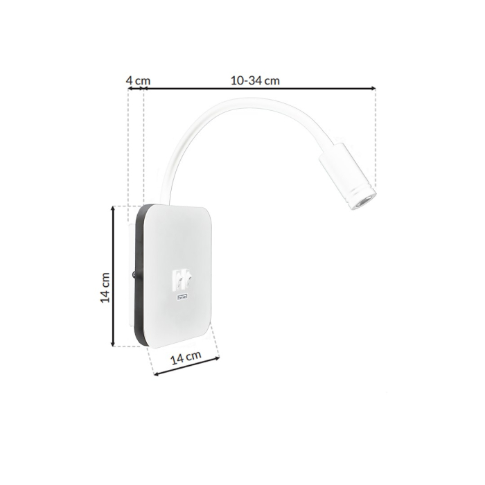 Aplica Milagro Base LED 8W.2W 630 lm 4000K 230V Black Metal & Acril IP20 [7]