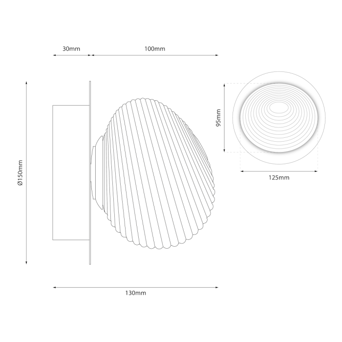 Aplica Milagro Bolla LED 3W 281lm 3000K 230V Crom Metal & Sticla IP20 [5]