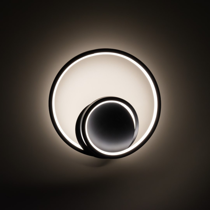 Aplica Milagro Lucero LED 13W 1000lm 4000K 230V Black Metal & Plastic IP20 [2]