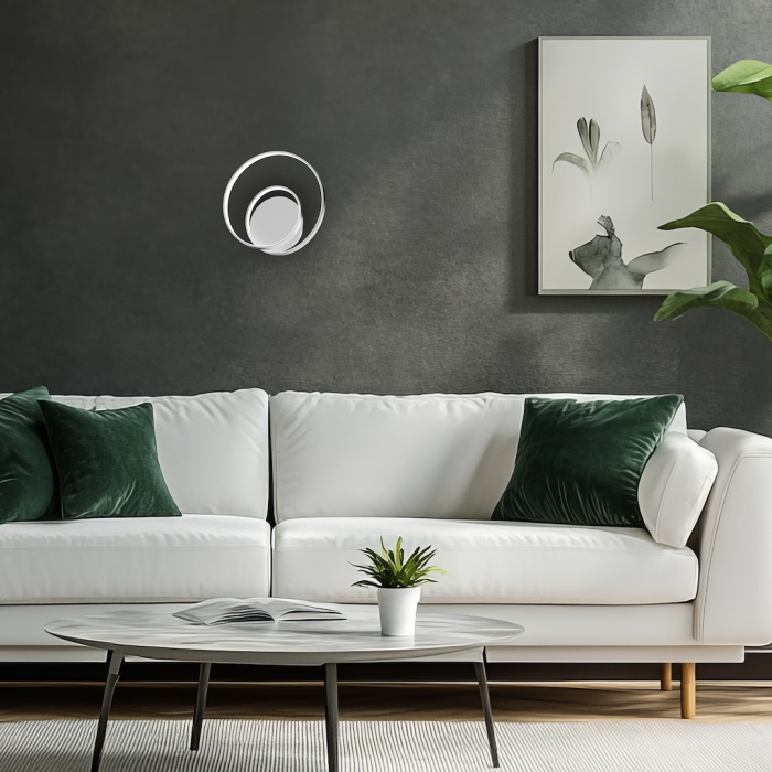 Aplica Milagro Lucero LED 13W 1000lm 4000K 230V Crom Metal & Plastic IP20 [7]