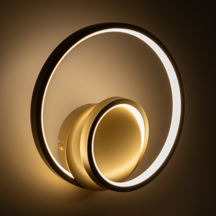 Aplica Milagro Lucero LED 13W 1000lm 4000K 230V Gold Metal & Plastic IP20 [4]