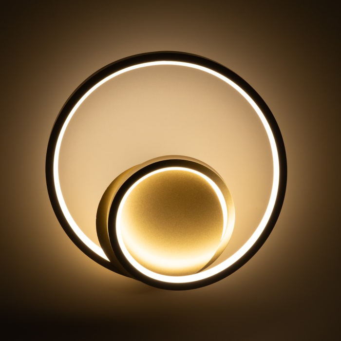 Aplica Milagro Lucero LED 13W 1000lm 4000K 230V Gold Metal & Plastic IP20 [2]