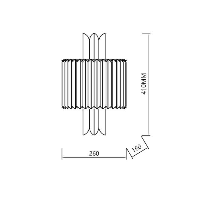 Aplică Milagro Margot  2xE14 max 40W   230V/50Hz Chrome Metal & Cristal IP20 [4]