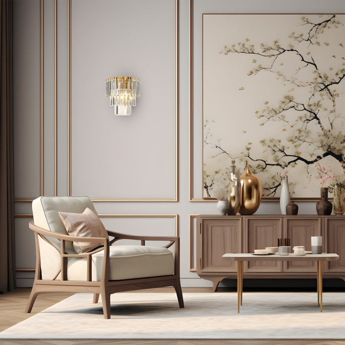 Aplică Milagro Milano  2xE14 max 40W   230V/50Hz Gold Metal & Cristal IP20 [3]