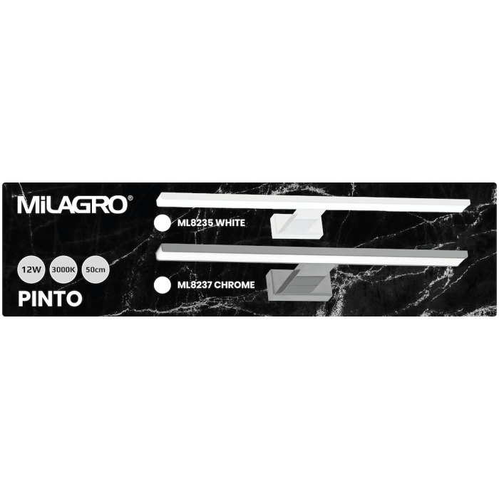 Aplica Milagro Pinto LED 12W 750lm 3000K 230V Crom Metal & Plastic IP20 [6]