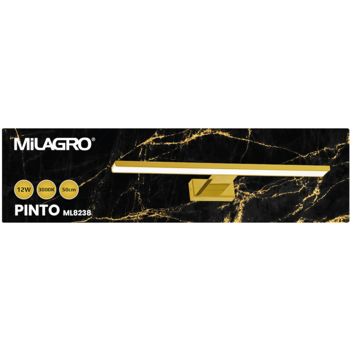 Aplica Milagro Pinto LED 12W 750lm 3000K 230V Gold Metal & Plastic IP20 [6]