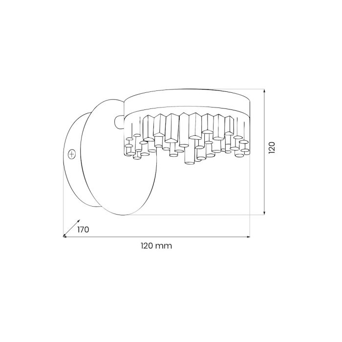 Aplica Milagro Preciosa LED 4W 320lm 4000K 230V Gold Metal & Acril IP20 [9]