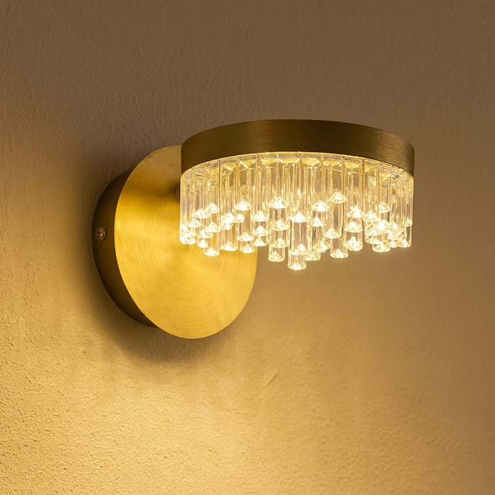 Aplica Milagro Preciosa LED 4W 320lm 4000K 230V Gold Metal & Acril IP20 [5]