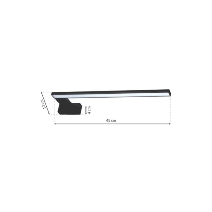 Aplica Milagro Shine LED 11W 770lm 4000K 230V Black Metal & Acril IP44 [7]