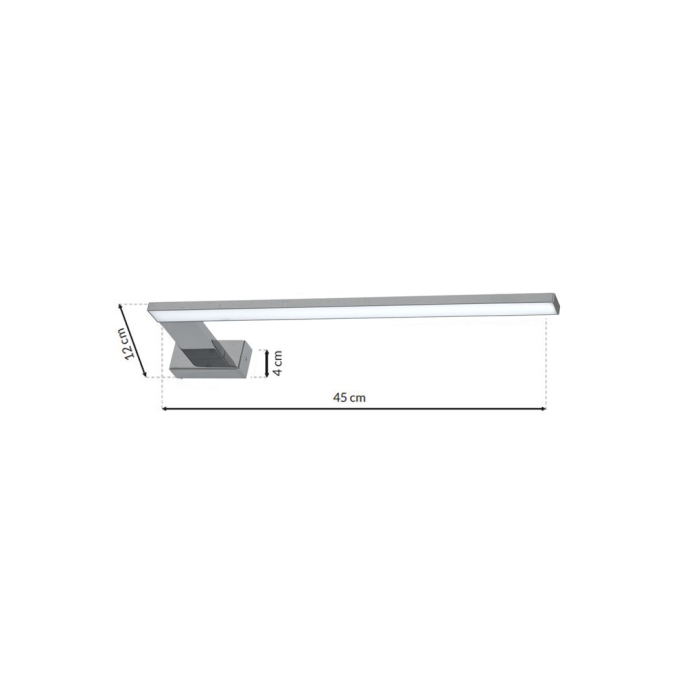 Aplica Milagro Shine LED 11W 770lm 4000K 230V Crom Metal & Acril IP44 [7]