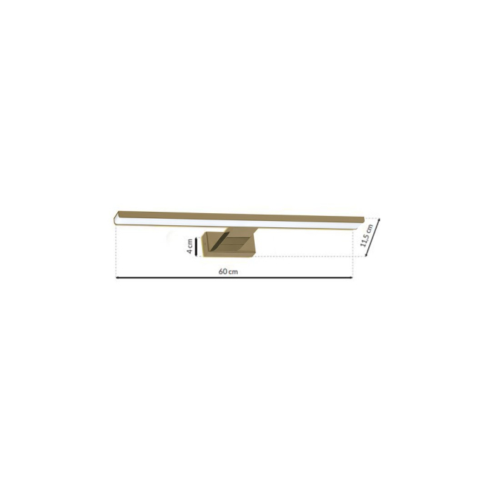 Aplica Milagro Shine LED 13.8W 966 lm 4000K 230V Brass Metal & Acril IP44 [7]