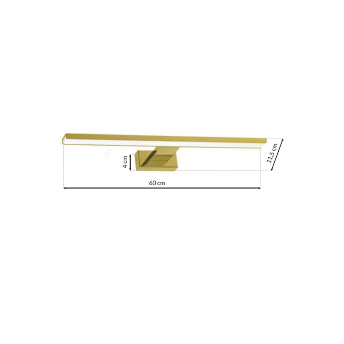 Aplica Milagro Shine LED 13.8W 966 lm 4000K 230V Gold Metal & Acril IP44 [7]