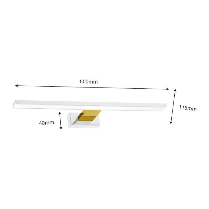 Aplica Milagro Shine LED 13.8W 966lm 4000K 230V White Metal & Acril IP44 [4]