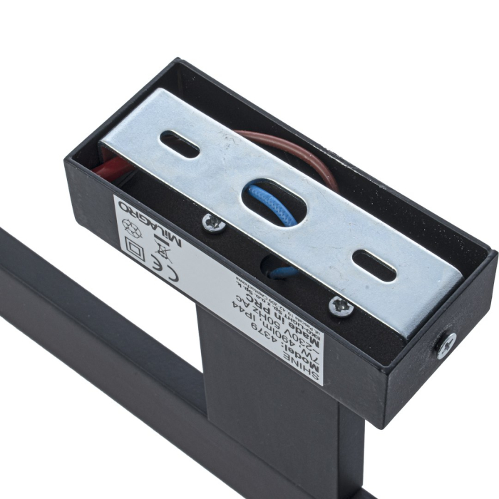 Aplica Milagro Shine LED 7W 490lm 4000K 230V Black Metal & Acril IP44 [4]