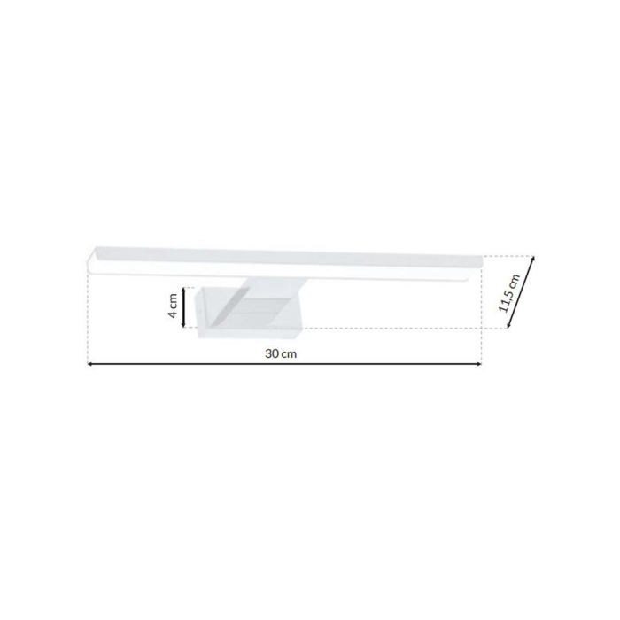 Aplica Milagro Shine LED 7W 490lm 4000K 230V White Metal & Acril IP44 [7]