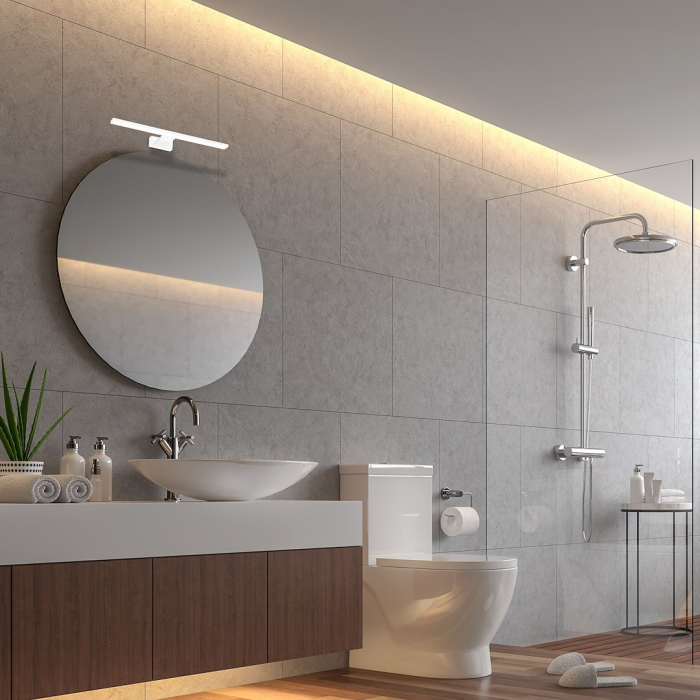 Aplica Milagro Shine LED 7W 490lm 4000K 230V White Metal & Acril IP44 [4]