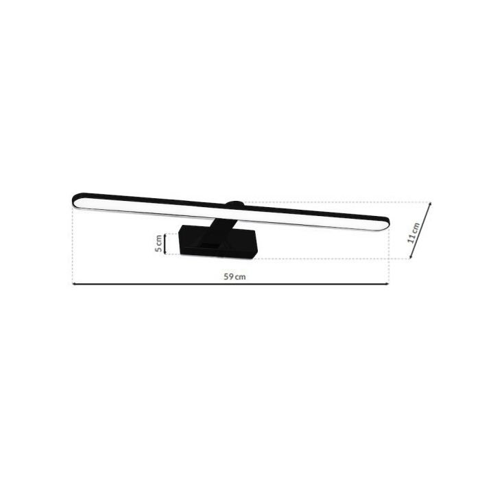 Aplica Milagro Splash LED 12W 840lm 4000K 230V Black Metal & Plastic IP44 [7]
