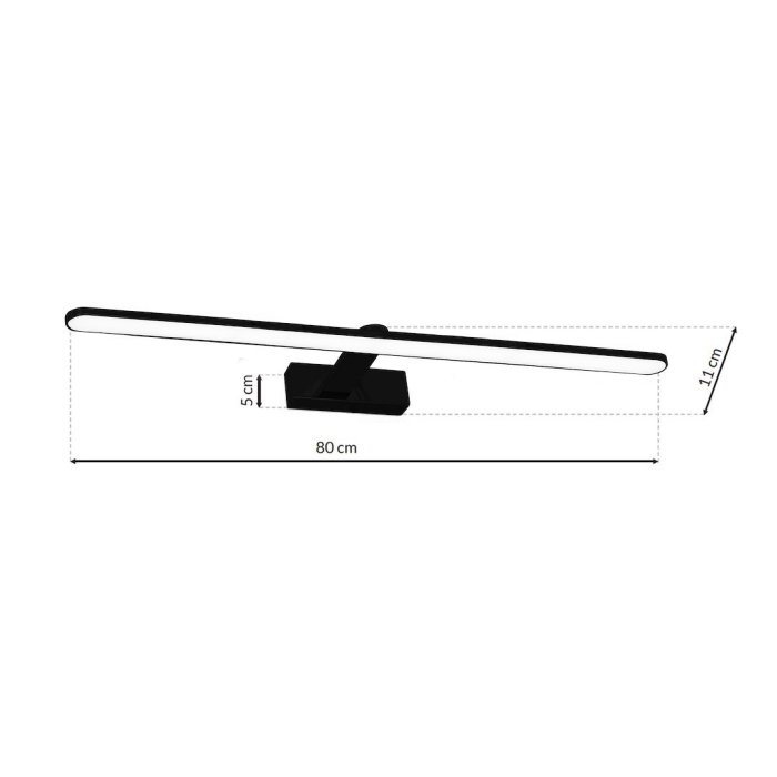 Aplica Milagro Splash LED 16W 1120lm 4000K 230V Black Metal & Plastic IP44 [7]
