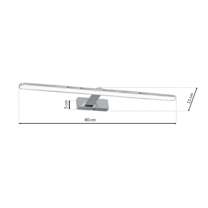 Aplica Milagro Splash LED 16W 1120lm 4000K 230V Crom Metal & Plastic IP44 [7]