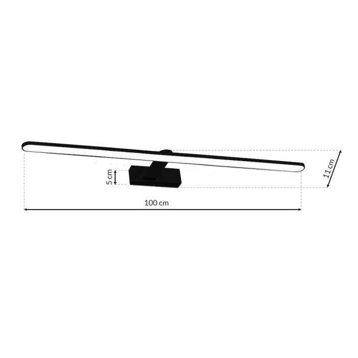 Aplica Milagro Splash LED 21W 1470lm 4000K 230V Black Metal & Plastic IP44 [7]