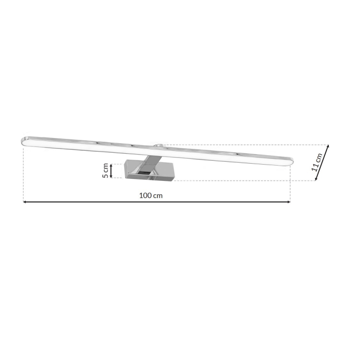 Aplica Milagro Splash LED 21W 1470lm 4000K 230V Crom Metal & Plastic IP44 [7]