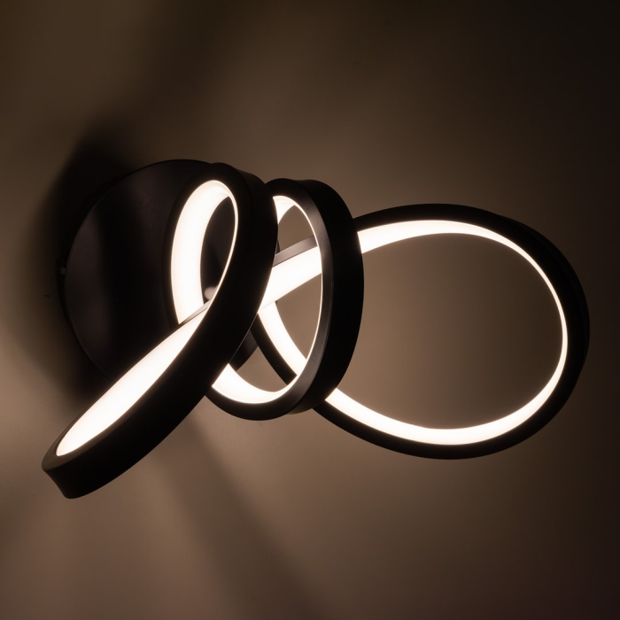 Aplica Milagro Tesoro LED 15W 1200lm 4000K 230V Black Metal & Plastic IP20 [3]