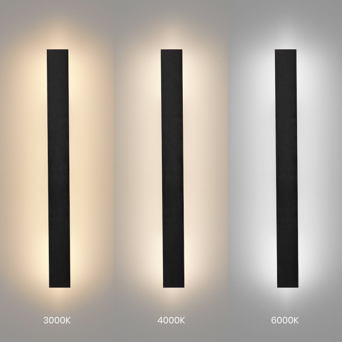 Aplica Milagro Wow II  11W 1320 lm variabilă 3000K / 4000K / 6000K 230V/50Hz Black Metal & Acril IP54 [5]