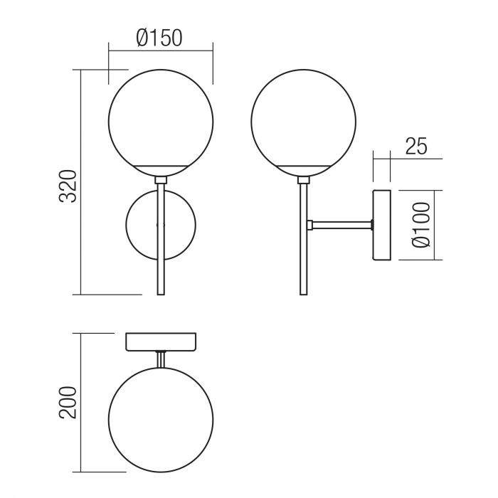 Aplica Mundi 01-2942, 1 x E14, aurie [2]