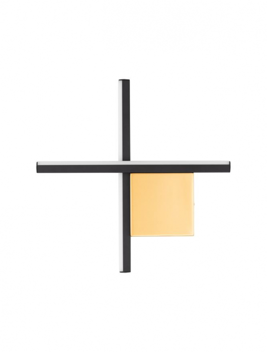 Aplica Nova Luce CROSS 9006083 LED 10W 3000K 660lm Sandy Black Aluminium Brush Gold    IP20 [2]