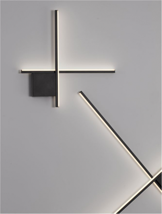 Aplica Nova Luce CROSS 9006084 LED 15W 2700K 881lm Sandy Black Aluminium Triac Dimmable IP20 [6]