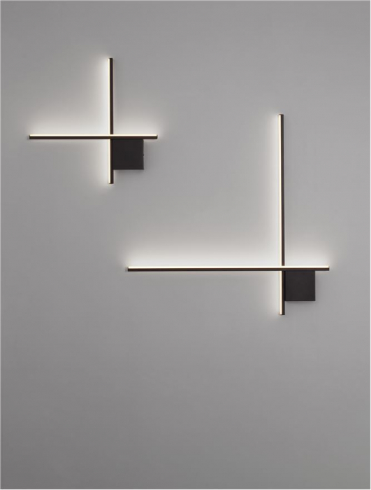 Aplica Nova Luce CROSS 9006084 LED 15W 2700K 881lm Sandy Black Aluminium Triac Dimmable IP20 [9]