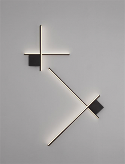 Aplica Nova Luce CROSS 9006084 LED 15W 2700K 881lm Sandy Black Aluminium Triac Dimmable IP20 [8]