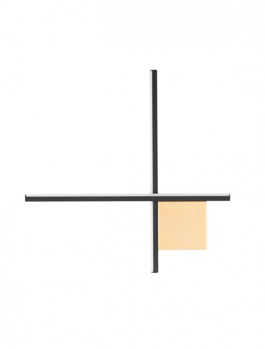 Aplica Nova Luce CROSS 9006085 LED 15W 3000K 881lm Sandy Black Aluminium Brush Gold   Triac Dimmable IP20 [2]