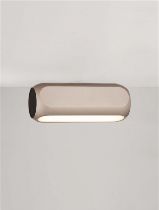Aplica Nova Luce ELLI 9088112 Triac Dimmable Sandy Gold Beige Aluminium Matt Black Base LED 11W 475lm 3000K IP20 [4]