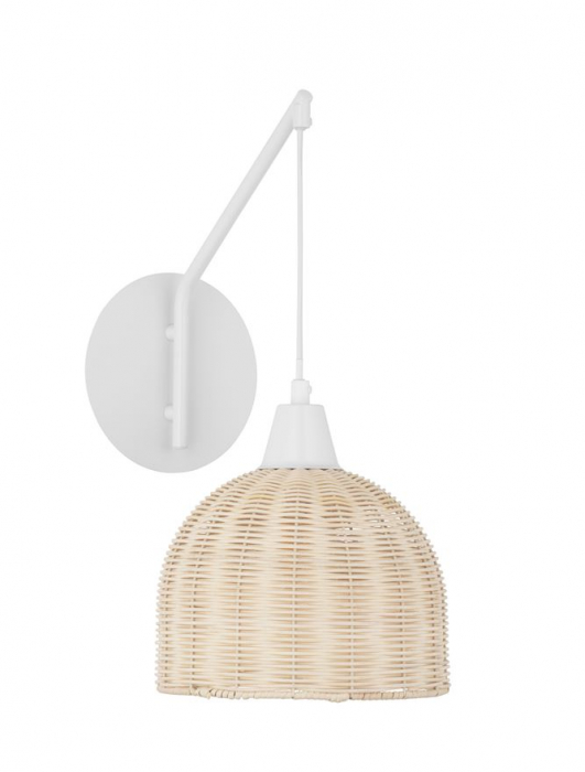 Aplica Nova Luce FADO 9586531 E27 1x12W    Natural Rattan White W ire & Base   IP20 [2]