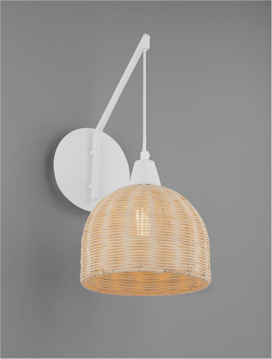 Aplica Nova Luce FADO 9586531 E27 1x12W    Natural Rattan White W ire & Base   IP20 [5]