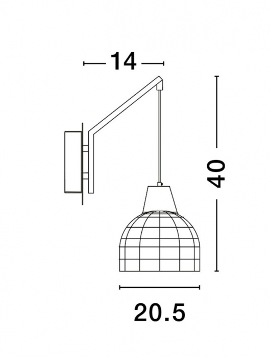 Aplica Nova Luce FADO 9586531 E27 1x12W    Natural Rattan White W ire & Base   IP20 [7]