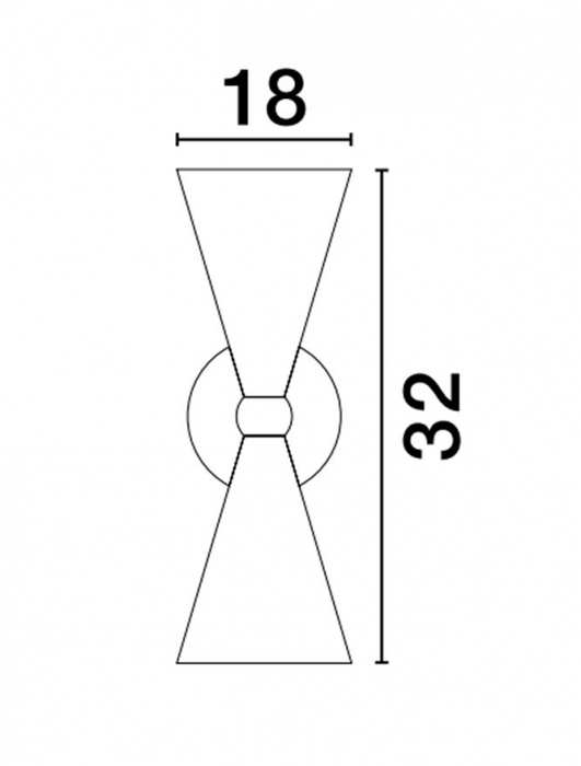 Aplica Nova Luce GALA E14 2x5W   Matt Black & Gold Metal IP20 [3]