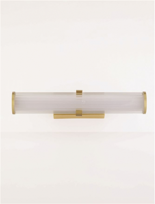 Aplica Nova Luce HEDULA 9236399 Sandy Gold Metal & Clear line Glass LED 13W 1164lm 3000K IP20 [5]
