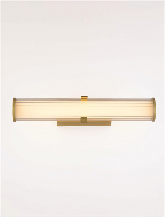 Aplica Nova Luce HEDULA 9236399 Sandy Gold Metal & Clear line Glass LED 13W 1164lm 3000K IP20 [6]