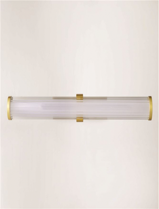 Aplica Nova Luce HEDULA 9236399 Sandy Gold Metal & Clear line Glass LED 13W 1164lm 3000K IP20 [4]