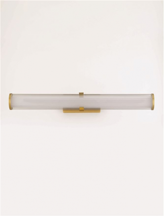 Aplica Nova Luce HEDULA 9236401 Sandy Gold Metal & Clear line Glass LED 23W 2555lm 3000K IP20 [3]