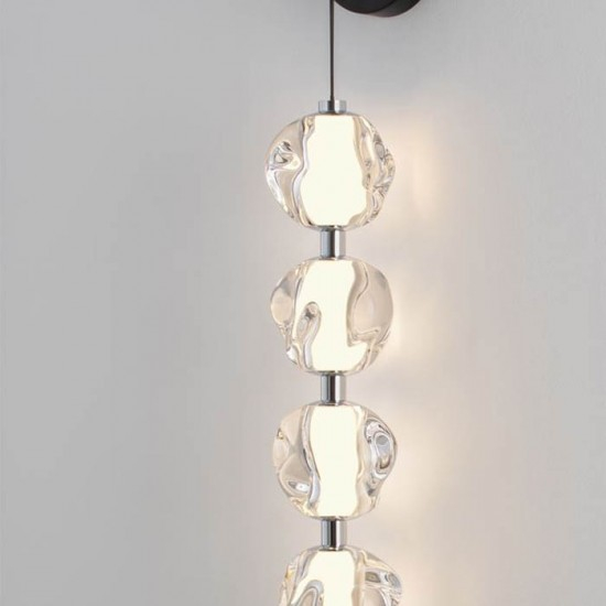 Aplica Nova Luce IFOS 9186810 Sandy Black & Chrome Metal & Clear Acrylic LED 17W 1343lm 3000K IP20 [3]