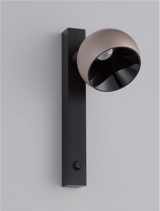 Aplica Nova Luce LUSA 9088120 Champaign Gold Aluminium & Black Base LED 10W 644lm 3000K IP20 [3]