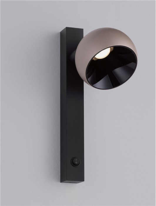 Aplica Nova Luce LUSA 9088120 Champaign Gold Aluminium & Black Base LED 10W 644lm 3000K IP20 [4]